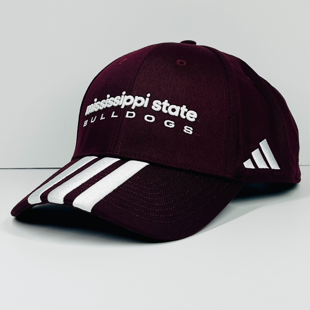 Mississippi State University Bulldogs Adidas Structured Adjustable Strapback Hat